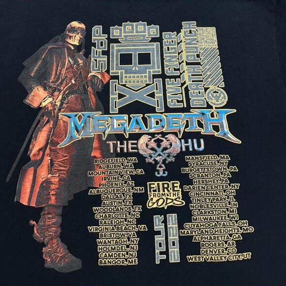 5 Finger Death Punch Megadeth Metal Festival T-Shirt - Picture 4 of 5